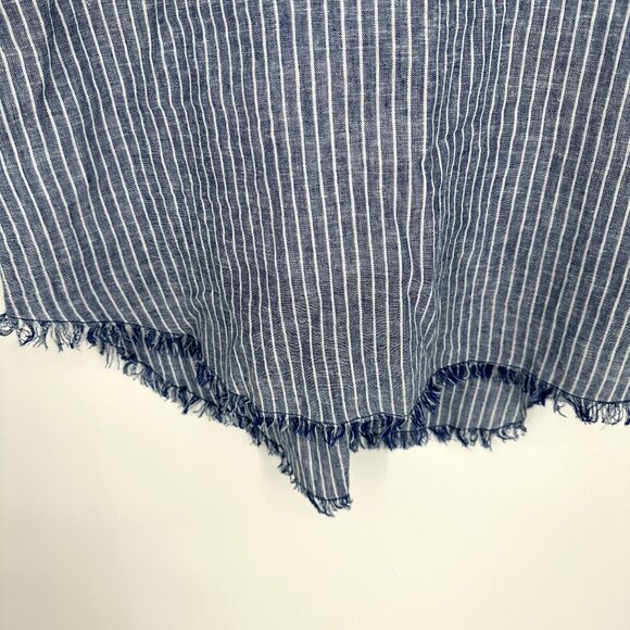 Beachlunchlounge Blue stripe Dress size Medium Linen‎ Blend - Picture 3 of 7